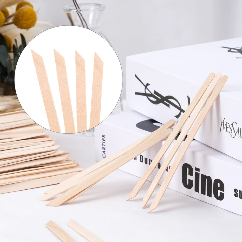 [Australia] - 1200Pcs Wooden Wax Sticks Small Wax Spatula Eyebrow Wax Sticks for Hair Removal Eyebrow Lip Nose Brow Wax Applicator Sticks (Slanted Handle) 