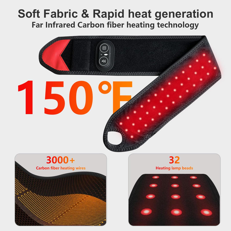 Cordless Wrist Heating Pad Wrap, Heated Carpal Tunnel Wrist Brace with Vibration, 3 Heats and Vibrations Modes, Heated Wrist and Hand Massager Pain Relief