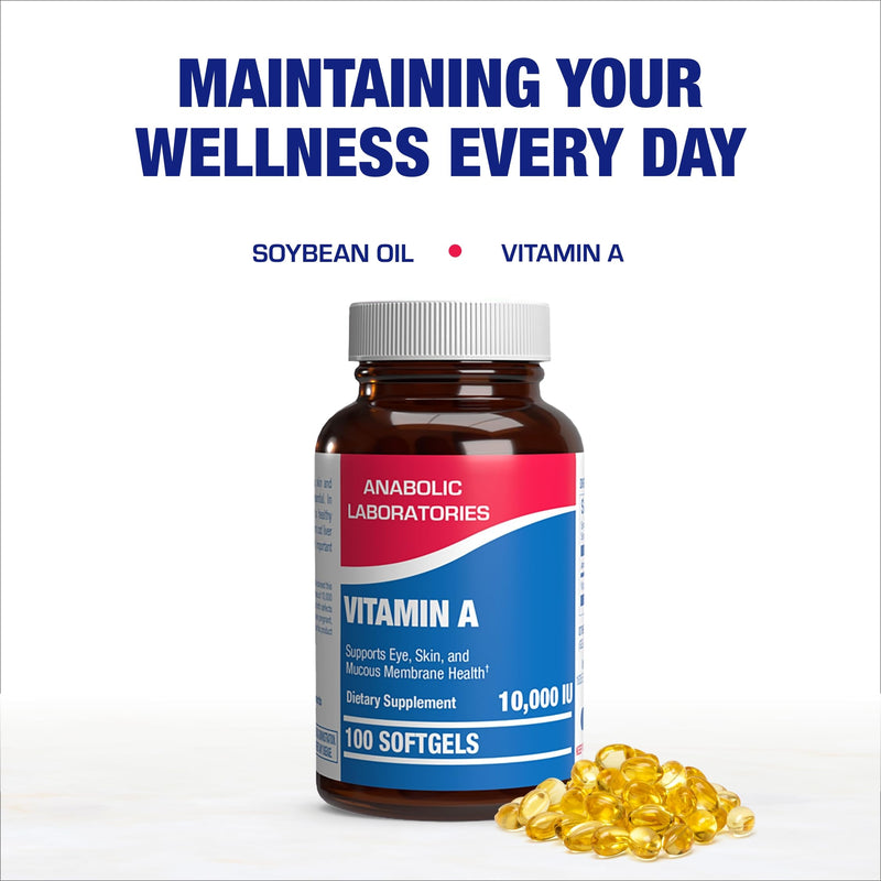[Australia] - Vitamin A 10000 IU Softgels - Clinical Formula Vitamin A Supplement from Cod Liver Oil with Broad Spectrum Retinoids for Eye Care Vision Support & Reproductive Health - Made in The USA - 100 Servings 