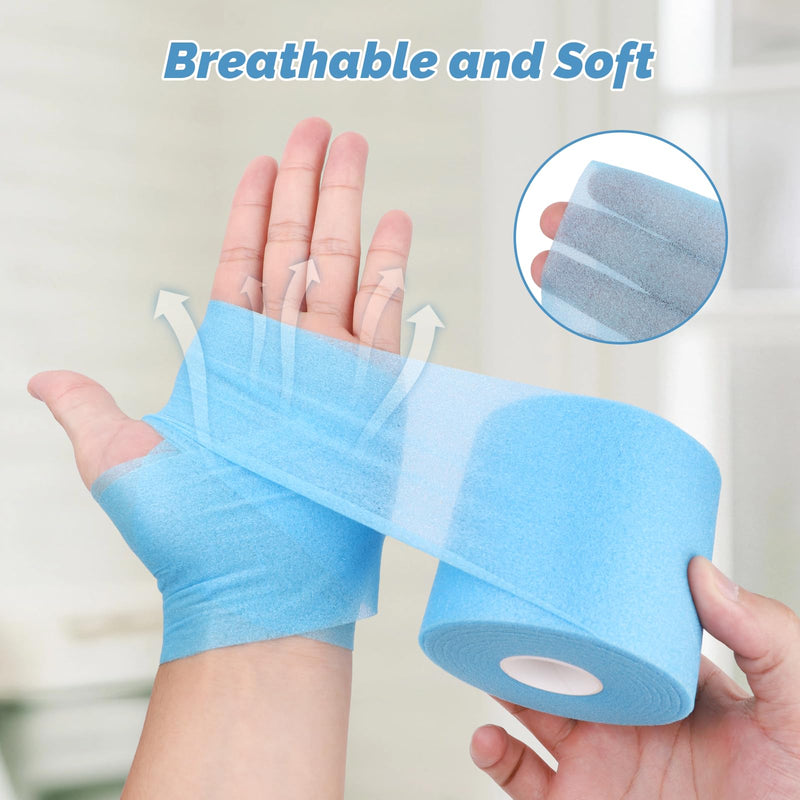 4 Rolls Pre Wrap Athletic Tape, 7cm×27m Prewrap Athletic Tape, Easy to Tear and Apply