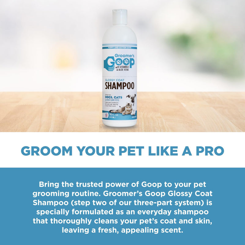 Groomer's Goop Glossy Coat Pet Shampoo - 16 oz Flip-Top Bottle - PawsPlanet Australia