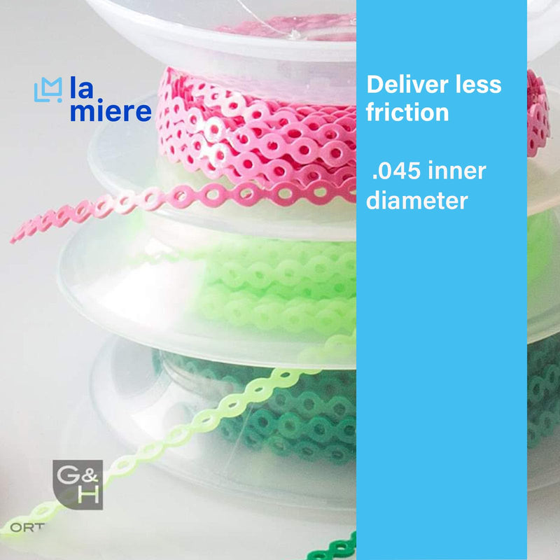 [Australia] - LA MIERE 1 Roll Orthodontic Rubber Chains, Braces Power Chains consisted force in closed, short, long 15'' spools (long, 0.166‚Äô‚Äô(4.2mm), Deep Black) Long, 0.166‚Äô‚Äô(4.2mm) 