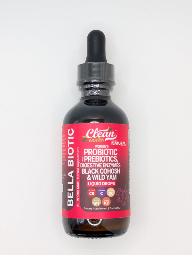 [Australia] - Liquid Probiotics for Women Drops with Chasteberry, Black Cohosh, Prebiotics, Digestive Enzymes, Evening Primrose Oil, Wild Yam, Cranberry Dmannose and Iron Vitamin D3 K2 Clean Nutra Bella Biotics (2) 2 