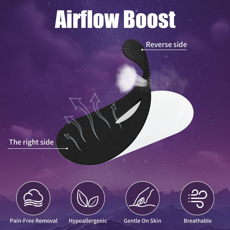 30 Pack Purple Advanced Premium Tape, Gentle on Skin M6 Black