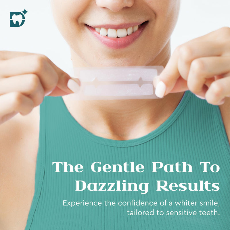 [Australia] - Gentle Teeth Whitening Strips - 20 Pack | Mint Flavor | 6% Hydrogen Peroxide | Sensitive Tooth Stain Remover & Whitener Treatment | Rapid Home Kit for Fast, Professional & Whiter Results Gentle 6% Hydrogen Peroxide 