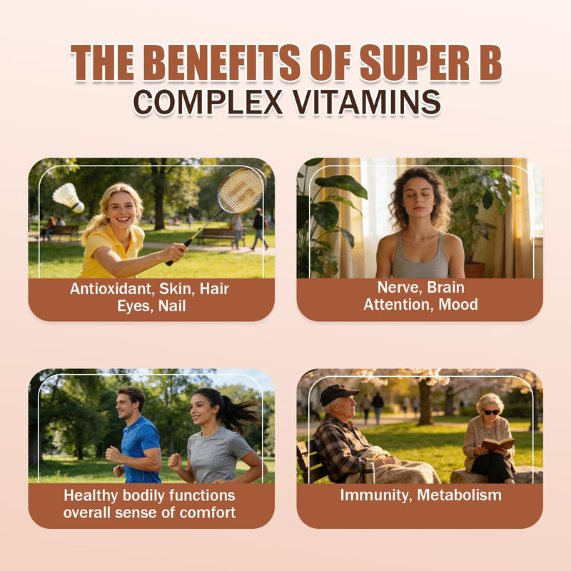 Nuvel Vitamin B Complex Drops with B12, B1, B6, Vitamin B Liquid Supplement