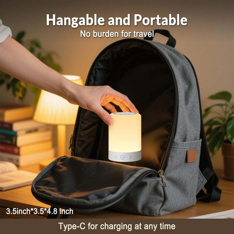 [Australia] - Kipcush Night Light White Noise Sound Machine, Max 8H Timer, 20 Soothing Sleep Sounds. Portable Design for Bedroom, Office, Nursery, Travel, Up to 8 Hours Battery Life 