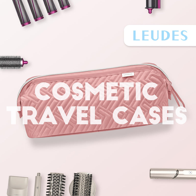 [Australia] - Leudes Hair Tools Travel Bag for Shark Flexstyle Carrying Case Portable Shark Hair Air Wrap Dryer Case Waterproof Dustproof Flat Curling Iron Travel Organizer (Dark Pink) 467.17 cubic inches Dark Pink 