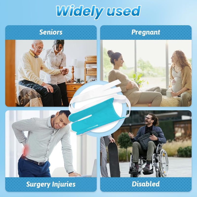 [Australia] - Sock Aid - Sock Aids for Putting On Socks - Sock Aid Device for Putting Socks Easy On and Off for Seniors, Disabled, Pregnant - Sock Helper Aide Tool - Sock Assistant Device (Blue) Blue 