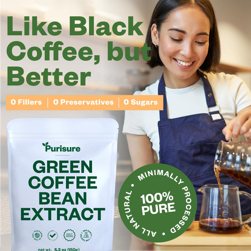 [Australia] - Green Coffee Bean Extract 150g, Green Coffee with Chlorogenic Acid, Body Detox and Cleanse for Women and Men, Natural Appetite Suppressant to Support Vitality and Energy, 750 Servings 