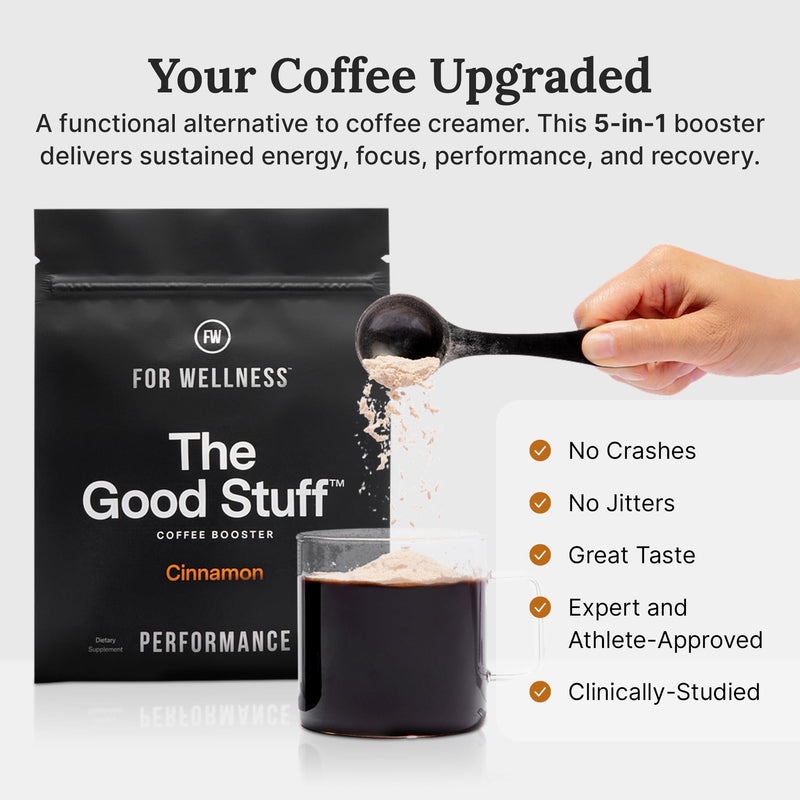 [Australia] - For Wellness The Good Stuff Performance ‚Äì Coffee Booster | Collagen + MCT Powder Supplement with L-Theanine and Antioxidants for Jitter-Free Energy & Stamina | Non-Dairy, Keto-Friendly, 30 Servings Performance Blend - 30 Serving Pouch 