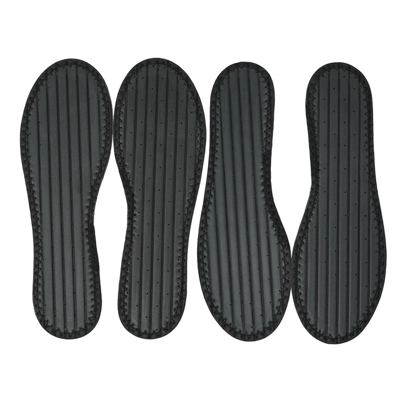 [Australia] - Happystep Cotton Terry Cloth Insoles, Barefoot Shoe Inserts, Sweat Absorption, Odor Control, Moisture-Wicking, Washable and Reusable, Zero Drop Shoe Insoles, 2 Pairs of Black (Women Size 8) Women Women Size 8 