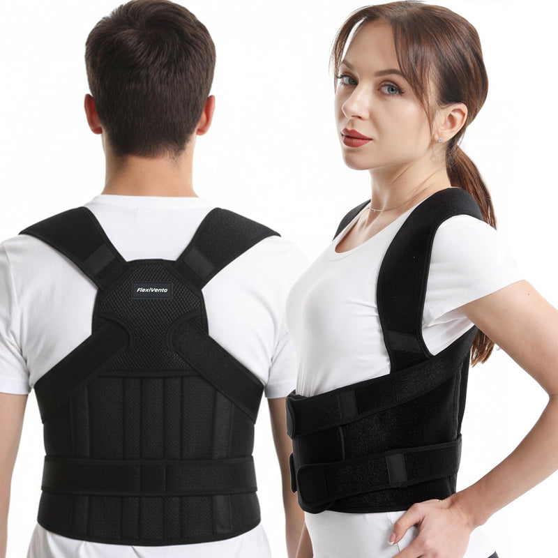 Posture Corrector for Women and Men, Upper Back Brace Adjustable Lightweight for Scoliosis, Neck Shoulder & Upper/Lower Back Pain Relief, Easy-on/off Back Straightener Posture Corrector, Under Clothes X-Large