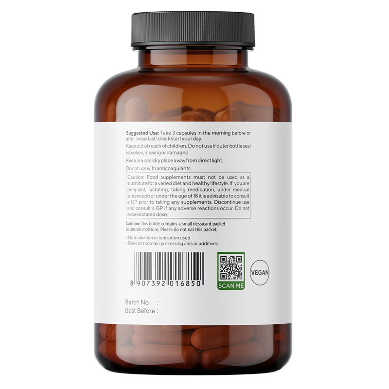 Organic Moringa Capsules, 2 Months Supply, 180 Moringa Powder Organic Capsules, 1500mg High Strength Moringa Supplement and Soil Association Certified, Vegan & Non-GMO (Not Moringa Tablets)