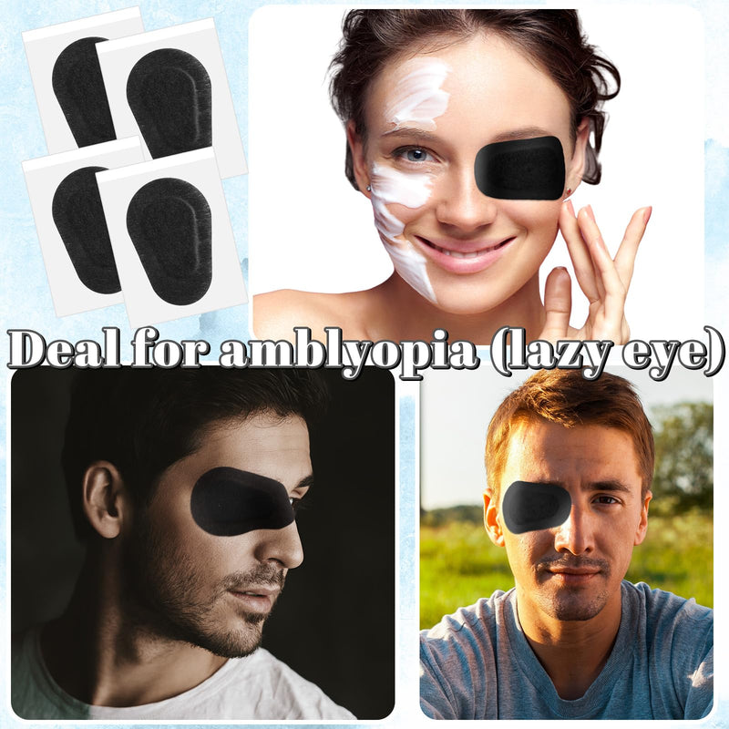 [Australia] - 80 Pcs Adhesive Eye Patches, Disposable Eye Pads for Adults Latex Free Adhesive Bandages(3.3 x 2.3 Inch,Mixed Colors) Mixed Colors 3.3 x 2.3 Inch 