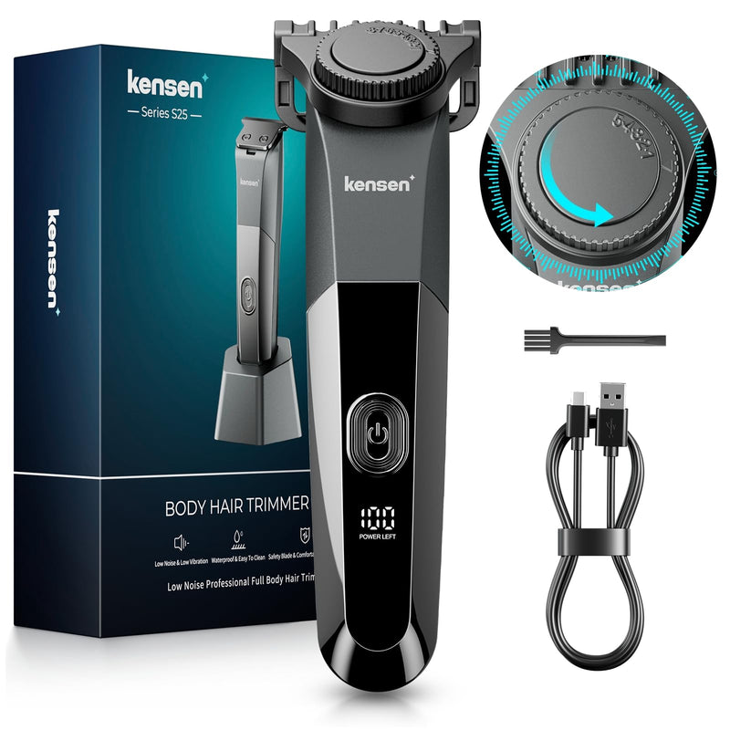 Kensen Adjustable Beard Trimmer for Men – Precision Ceramic Blades, Waterproof, Rechargeable, Ideal for Beards, Mustaches & Hair Electric Shavers Facial Hair Trimming Electric Razor Clipper Groomer