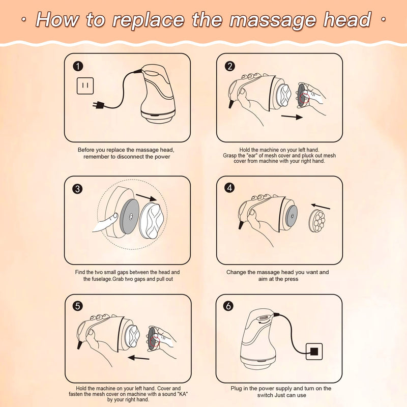 [Australia] - Cellulite Massager, Body Sculpting Machine, Lymphatic Drainage Massager, Handheld Electric Back Massager - White 