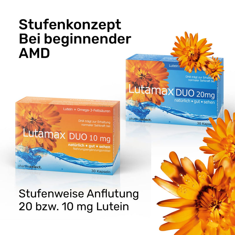 [Australia] - Lutamax DUO capsules | 30 eye capsules for healthy vision | AMD capsules | Eye vitamin tablets for age-related eye problems with 20 mg lutein zeaxanthin and omega-3 | Eye Supplement for Amd 20 mg Lutein Pack 