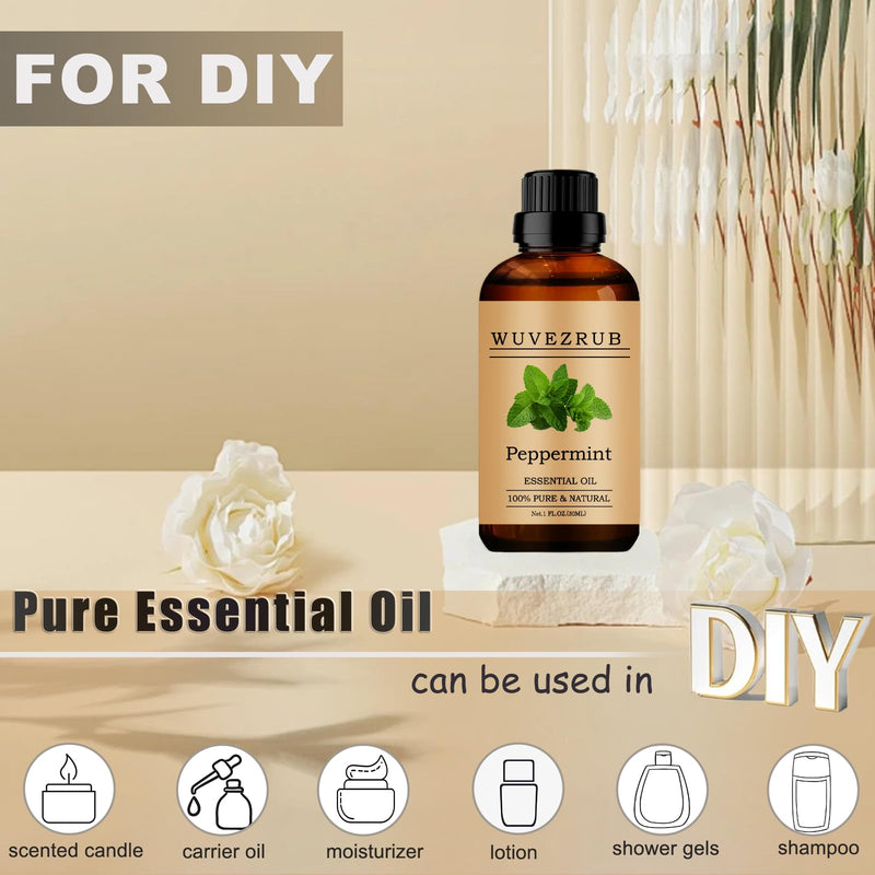 [Australia] - Peppermint Essential Oils, 30ML 100% Pure and Natural Pepper mint Essential Oil for Aromatherapy Diffuser - Peppermint /1 Fl Oz 1 Fl Oz (Pack of 1) 
