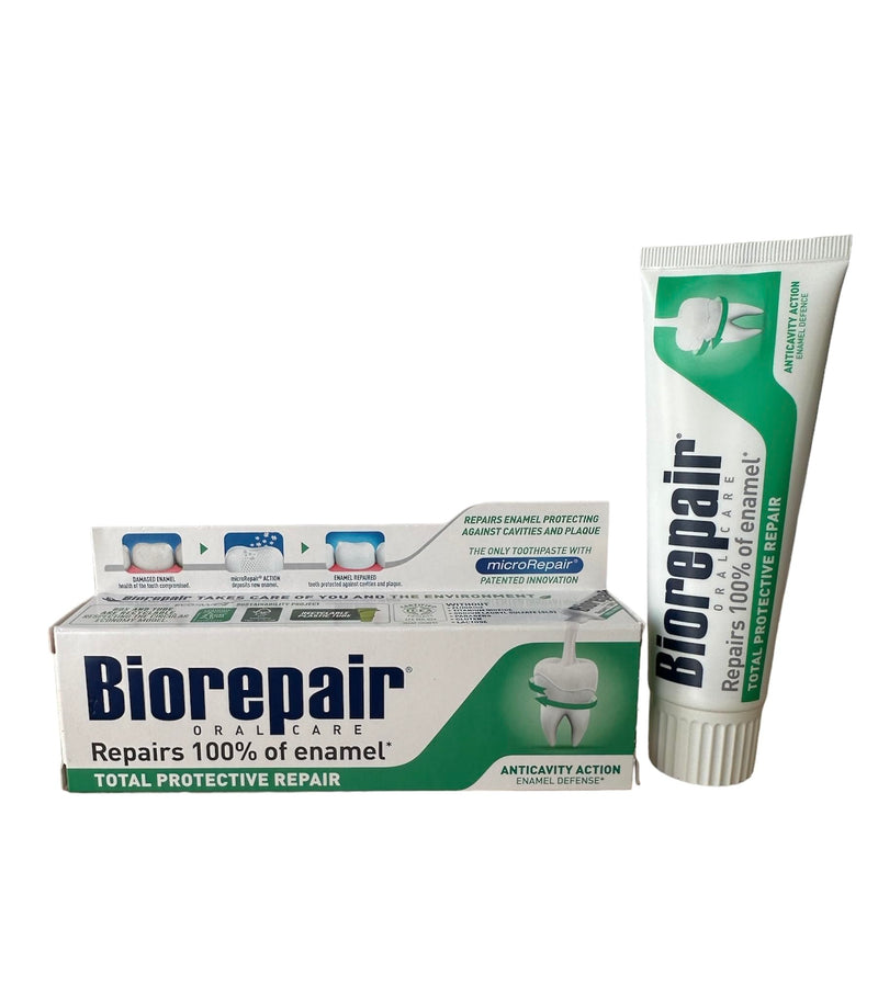 [Australia] - Biorepair: "Total Protective Repair" Toothpaste with microRepair, New Formula - 2.5 Fluid Ounce (75ml) Tubes (Pack of 2) [ Italian Import ] 