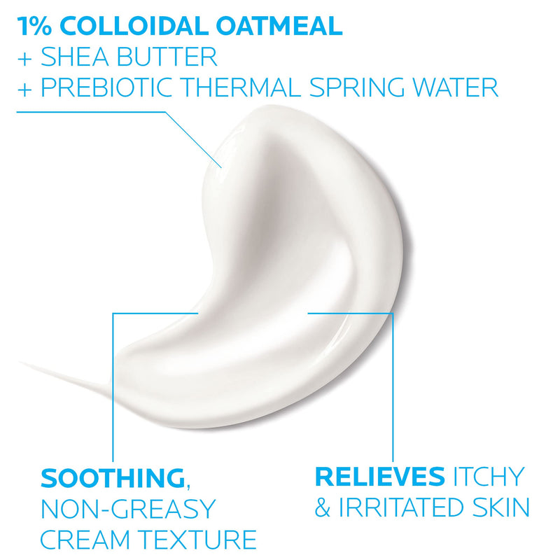 La Roche-Posay Lipikar Soothing Relief Eczema Cream, Sensitive Skin 6.8oz | Face & body lotion for eczema, dry, sensitive skin with colloidal oatmeal. Soothes and relieves irritation. 6.8 Fl Oz (Pack of 1)