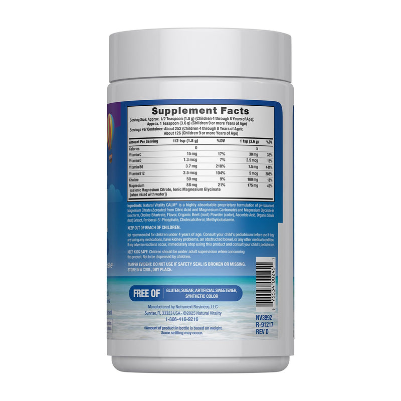 Natural Vitality Natural Calm Kids, Mixed Berry - 453g