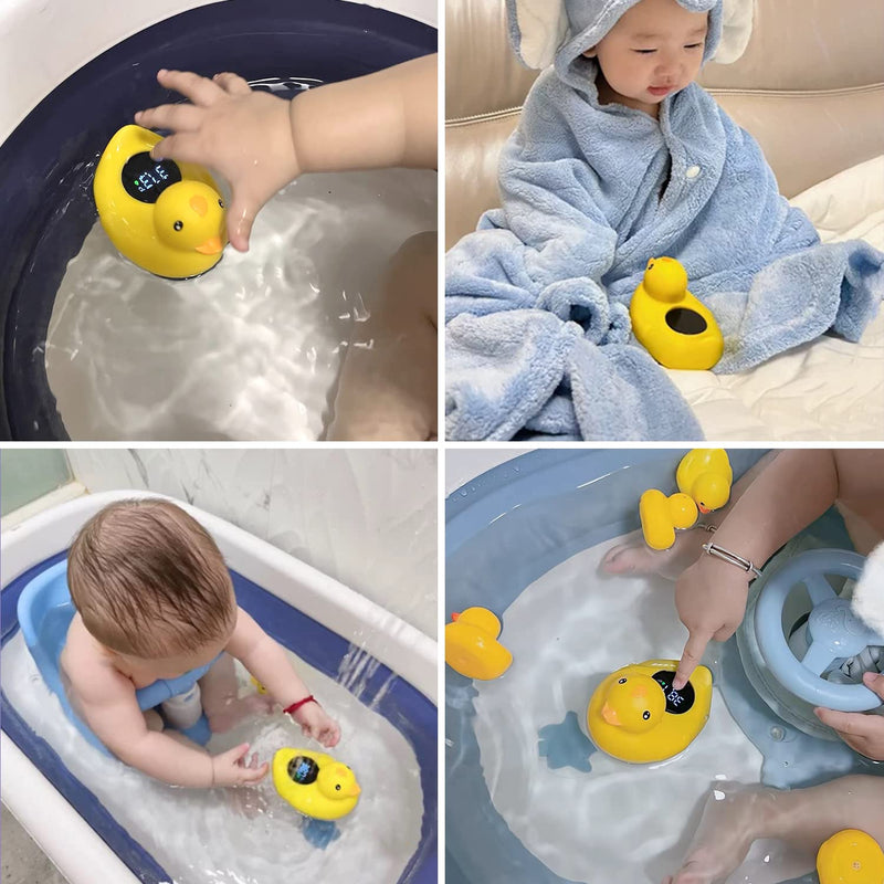 Baby Bath Tub Thermometer for Newborn - Bathtub Water Temperature Thermometer for Toddler, Safety Floating Bathing Tub Toy Newborn Bath Essentials, Gift for Mom Kid Girls Boys (Duck) Duck