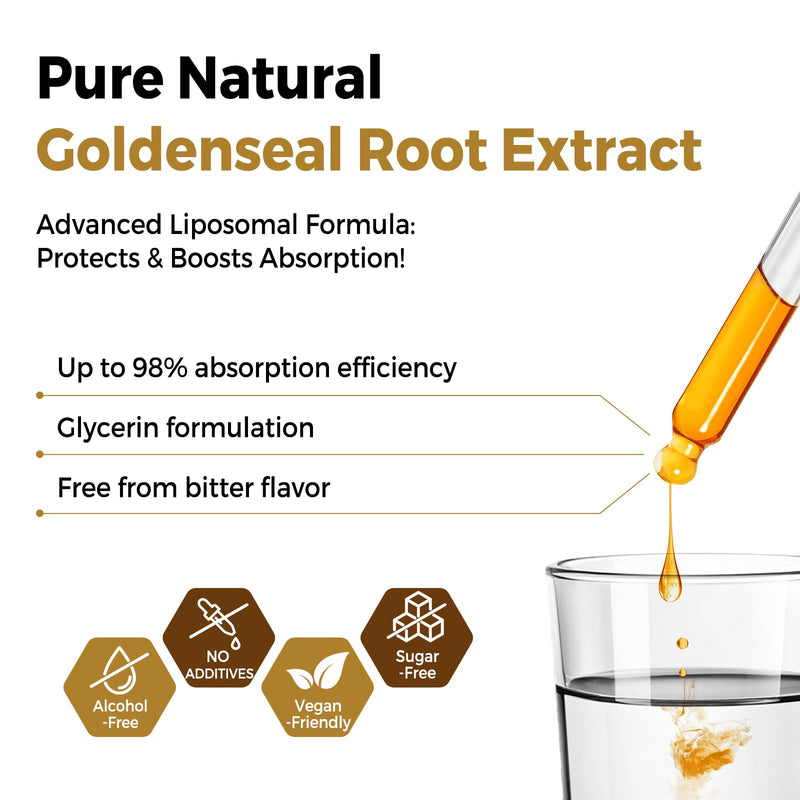 [Australia] - Goldenseal Root Extract 3000mg for Immune and Respiratory Wellness - Fast Absorbing | Sugar-Free | Vegan | 4 Fl Oz 4 Fl Oz (Pack of 1) 