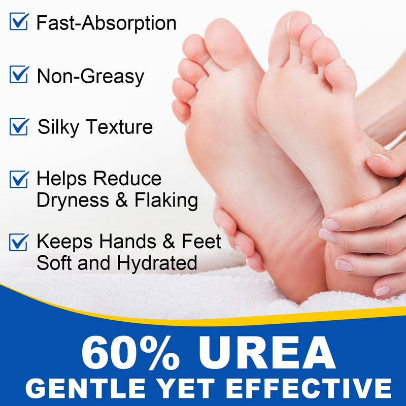 60% Urea Cream Stick plus 2% Salicylic Acid, Maximum Strength Urea Foot Cream Callus Remover for Dry Cracked Heels, Hands, Knees,Exfoliating Moisturizer, Dead Skin Remover Foot Balm 1.4oz (2pcs) 1.41 Fl Oz (Pack of 2)