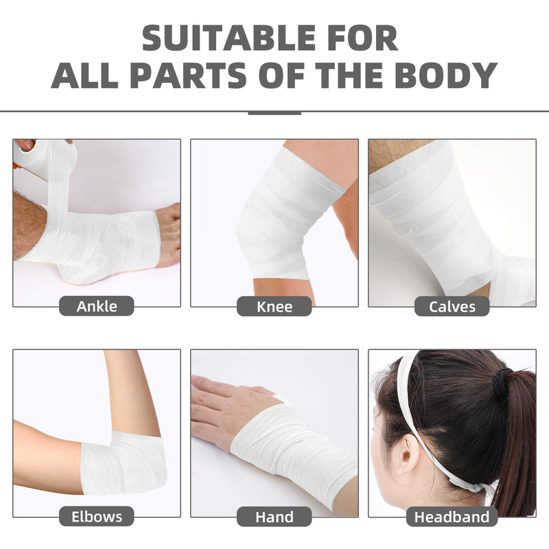 OK TAPE Pre Wrap Tape (4-Rolls, 120 Yards) - Athletic Foam Underwrap for Sports, Protect for Ankles Wrists Hands and Knees, 2.75 Inches - White 2.75 Inch x 30 Yards