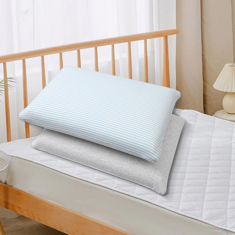 Memory Foam Pillow Protector,Cotton Pillowcase,Breathable Pillow Cover, Soft,Hypoallergenic,Comfortable Grey ( 2 Pack ) Standard (16"x24")