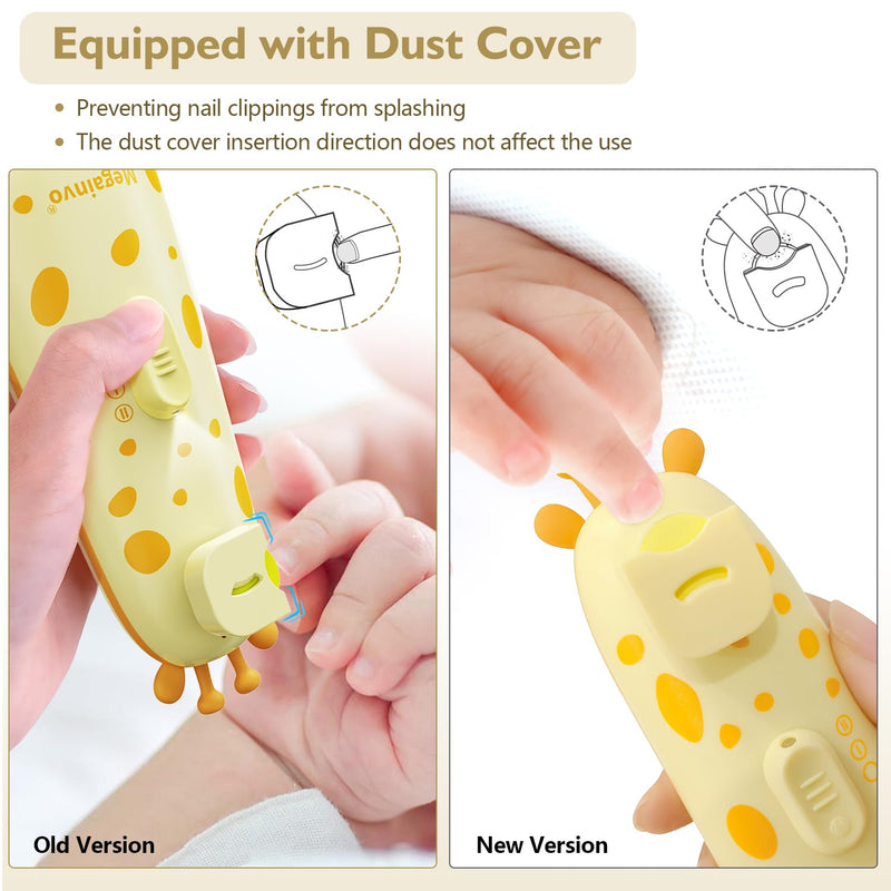 [Australia] - Baby Nail Trimmer Electric Baby Nail File with Light 10 Grinding Heads Safe Quiet Baby Nail Grooming Care Kit for Newborn Infant Toddler Toes Fingernails - Orange 