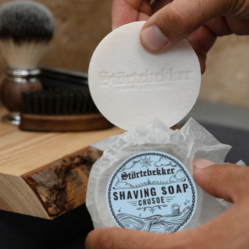 [Australia] - Störtebekker® Premium Shaving Soap Crusoe 70g - Handmade soap for rich shaving foam - Perfect for shaving with safety razors and straight razors - Vegan shaving soap for women and men 70 g (pack of 1) 
