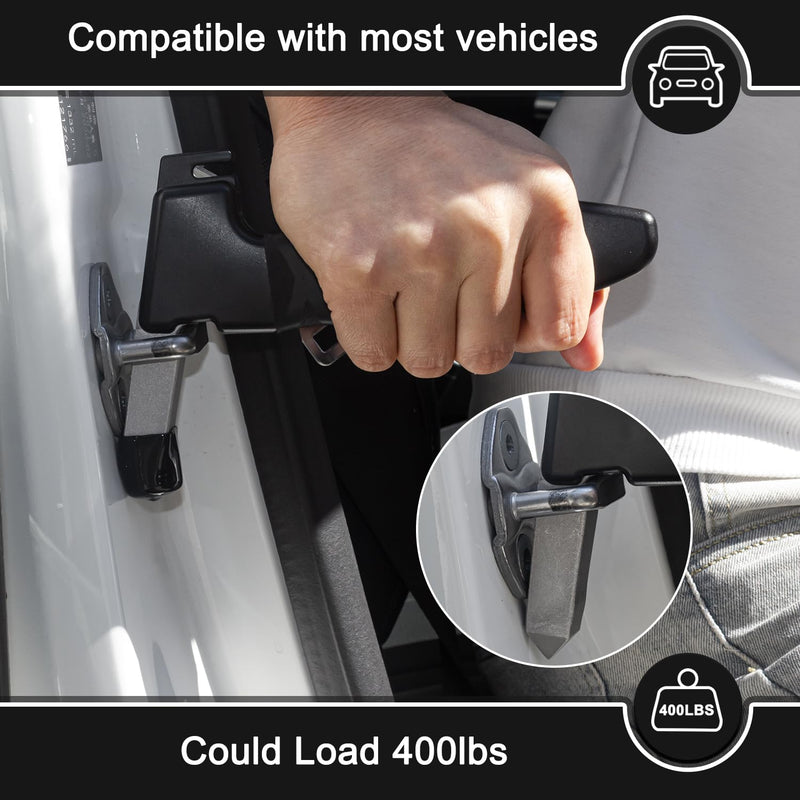 [Australia] - 2 Pack Car Door Handle Assist for Elderly ‚Äì 3-in-1 Car Handle Assist Auto Cane with Seat Belt Cutter & Window Breaker Car Door Latch Handle for Safe Entry/Exit Car for Seniors & Handicapped (2 Pack) 2 Pack 