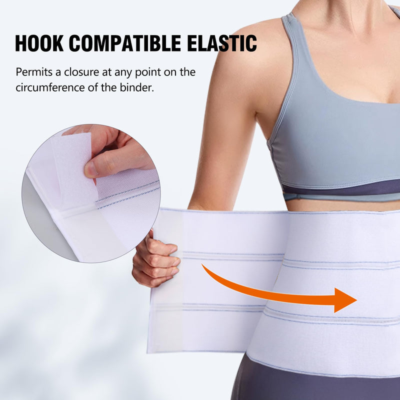 [Australia] - Cozyhealth Elastic Universal Post Surgery Abdominal Binder Lower Waist Support Belt, Wide Belly Girdle Postpartum Stomach Surgical Compression Belly Band for Men and Women (3 Panel - 9", Medium) 3 Panel - 9" 