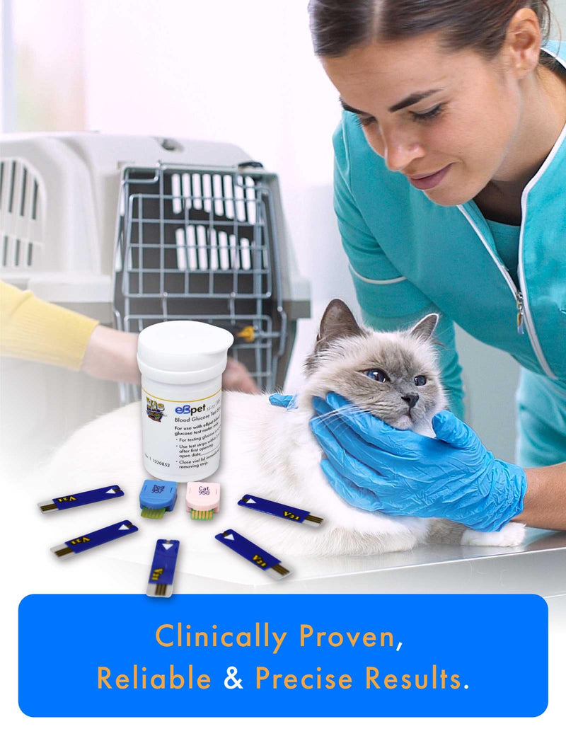 [Australia] - eBpet Test Strips for Use eBpet Blood Glucose Monitoring System, 25 Test Strips, Dog & Cat Code Card 