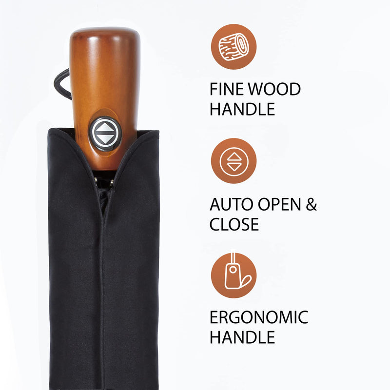 NEW 2 PCS Windproof Strong Umbrellas for Rain Compact Umbrella and Reverse Umbrella for Men and Women Automatic Open Close Umbrella Folding Travel Light Umbrella - Bundle
