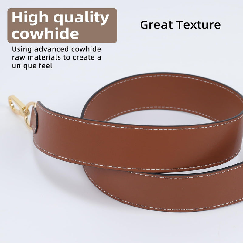 Vachetta Leather Strap for Celin Bucket Bag, Multi Length Handmade Cowhide Crossbody Purse Strap for Handbag 【1.5inch Wide 35.4inch Long, Caramel (Caramel Thread)】 Caramel ( Caramel Thread ) 【35.4inch Long】 1.5inch Wide