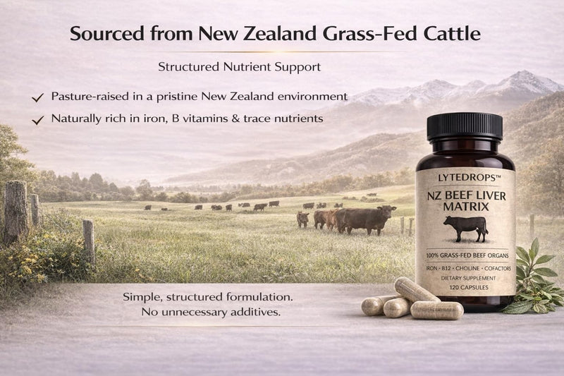 NZ Beef Liver Matrix – Grass Fed Beef Liver Capsules - 1 Capsule Dose (not 4-6) Includes Bio Available B12, and Amplified Ingredients 1 count (Pack of 120)