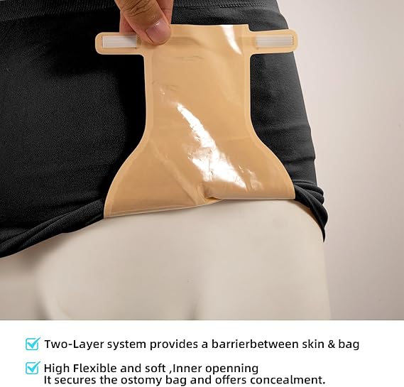 [Australia] - Ostomy Support Garment to Secure Colostomy Bags, Ostomy Supplies Black M 