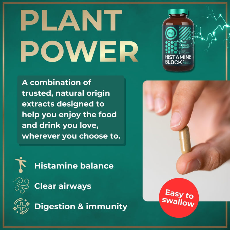 Histamine Block 10:1 Flavonoids Supplements - Seasonal Allergy Balance, Histamine Blocker - Quercetin, Stinging Nettle, Atermesia Natural Source Flavonoids - 60 Homeopathic Allergy Relief D-Hist Caps 60 Count (Pack of 1)