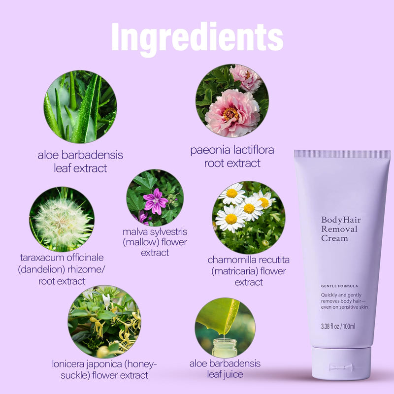 [Australia] - Hair Removal Cream for Women - All In One Body & FaceDepilatory Cream - Fast Acting Formula for Smooth SkinGentle on Sensitive Skin 1 Count (Pack of 1) 