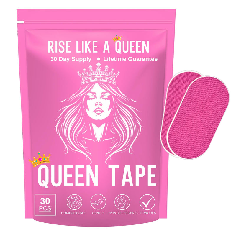 [Australia] - Queen Pink Tape (30 Strips) - Hypoallergenic & Skin-Friendly, Easy Removal Tape, Lifts Away Cleanly - Latex Free, No Irritation, Athlethic, Sports, Comfortable 
