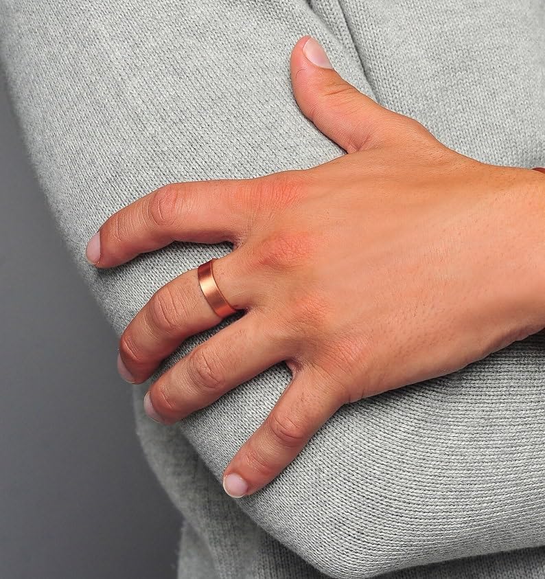 [Australia] - Elegant Women or Men's Ring Band in Solid Copper | Magnetic Therapy Ring by Earth Therapy by Earth Therapy 