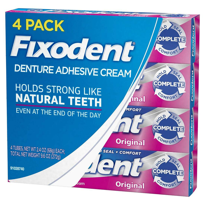 [Australia] - Fixodent Original Denture Adhesive Cream-2.4 oz, 4 pk 