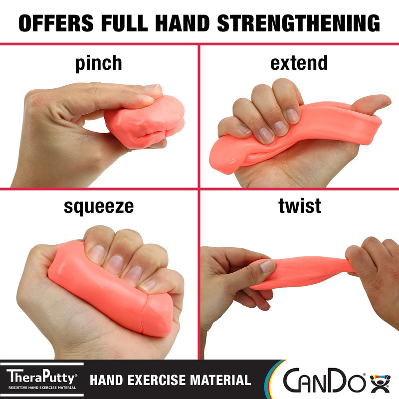 [Australia] - CanDo TheraPutty Standard Hand Exercise Putty For Rehabilitation, Exercises, Hand Therapy, Occupational Therapy, Hand Strengthening, Improve Motor Skills, Stress Relief SOFT 1-pound 