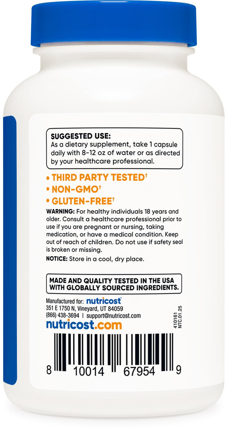 [Australia] - Nutricost Vitamin B1 (Thiamine) 500mg, 120 Capsules 120 Count (Pack of 1) 