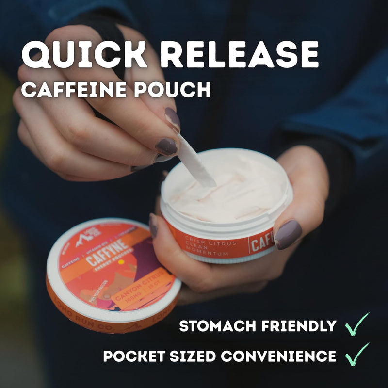 CAFFYNE Energy Pouches by Long Run Co. — All Natural Caffeine + B-Vitamins + L-Theanine | Sugar-Free & 0 Calories | 100mg of Caffeine in Each Pouch (Pack of 1, Alpine French Vanilla) Pack of 1