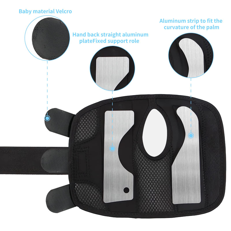 [Australia] - MILAIUN Wrist Support with Metal Splint Stabilizer-Adjustable Day-Night Wrist Brace for Men Women-Wrist Bandages for Tendinitis Arthritis(L/XL, Right Hand) Black L/XL-Right Hand 