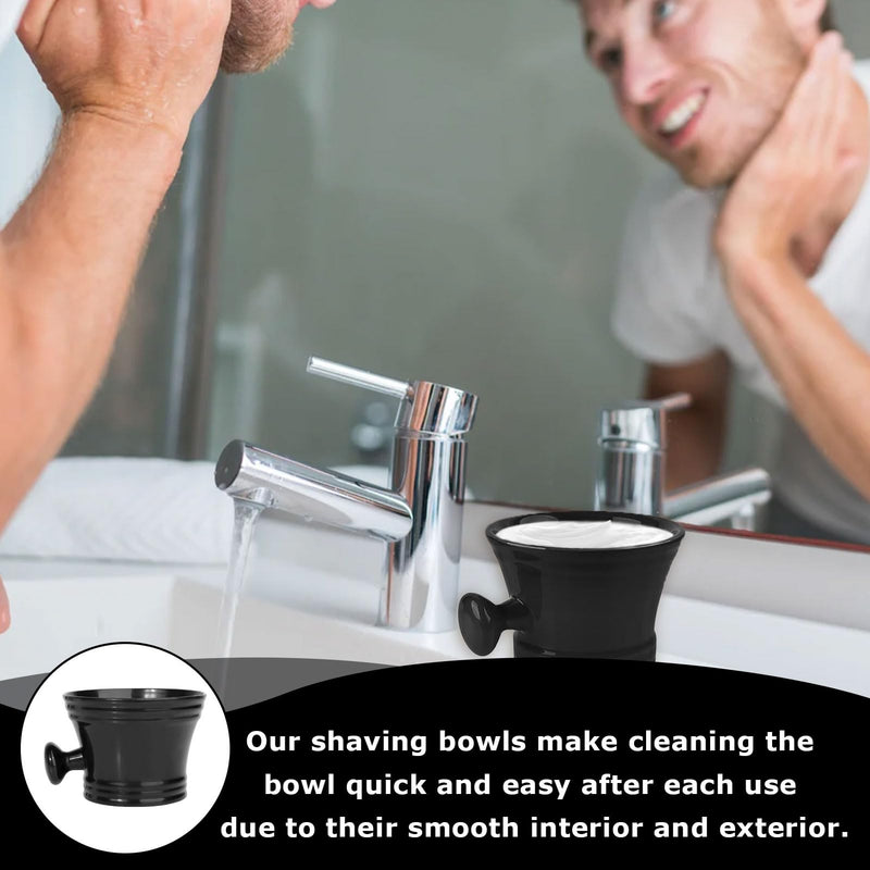 [Australia] - SOGHO shaving bowl, professional shaving mug, shaving soap dish, men's plastic shaving bowl with handle, barber shaving bowl, shaving brush bowl for shaving cream, facial cleansing soap dish 